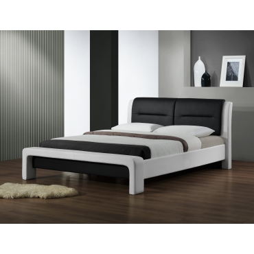 CASSANDRA 160 cm łóżko biało-czarny (3p=1szt)