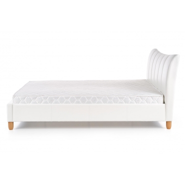 SANDY łóżko tapicerowane biały (2p=1szt)