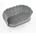 AMORINITO XL fotel wypoczynkowy popielaty / złoty
